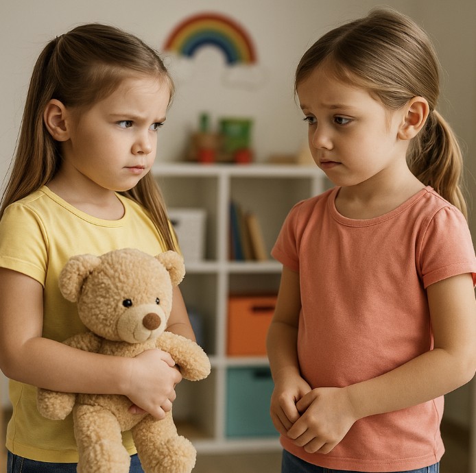 양보하지 않는 아이 사진