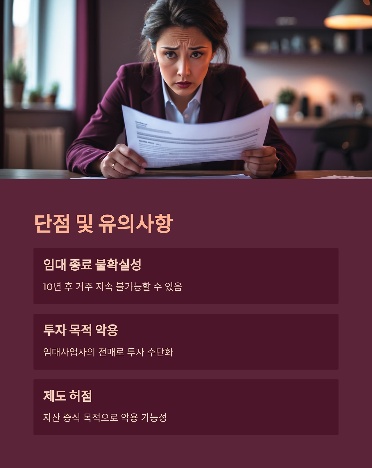 단점 및 유의사항