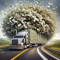 트럭에서-돈이-흩날리는-장면