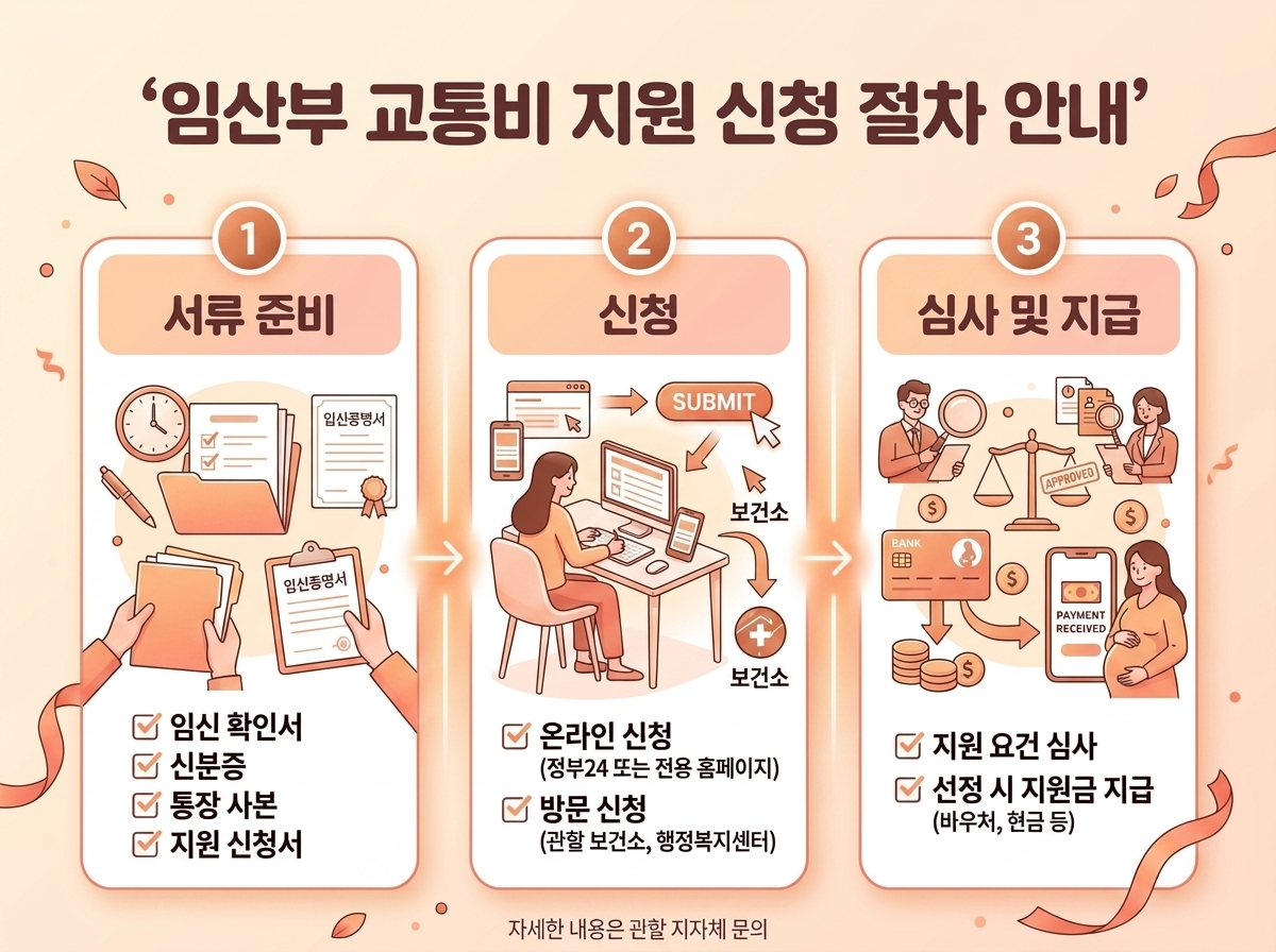 임산부 교통비 지원 신청 절차