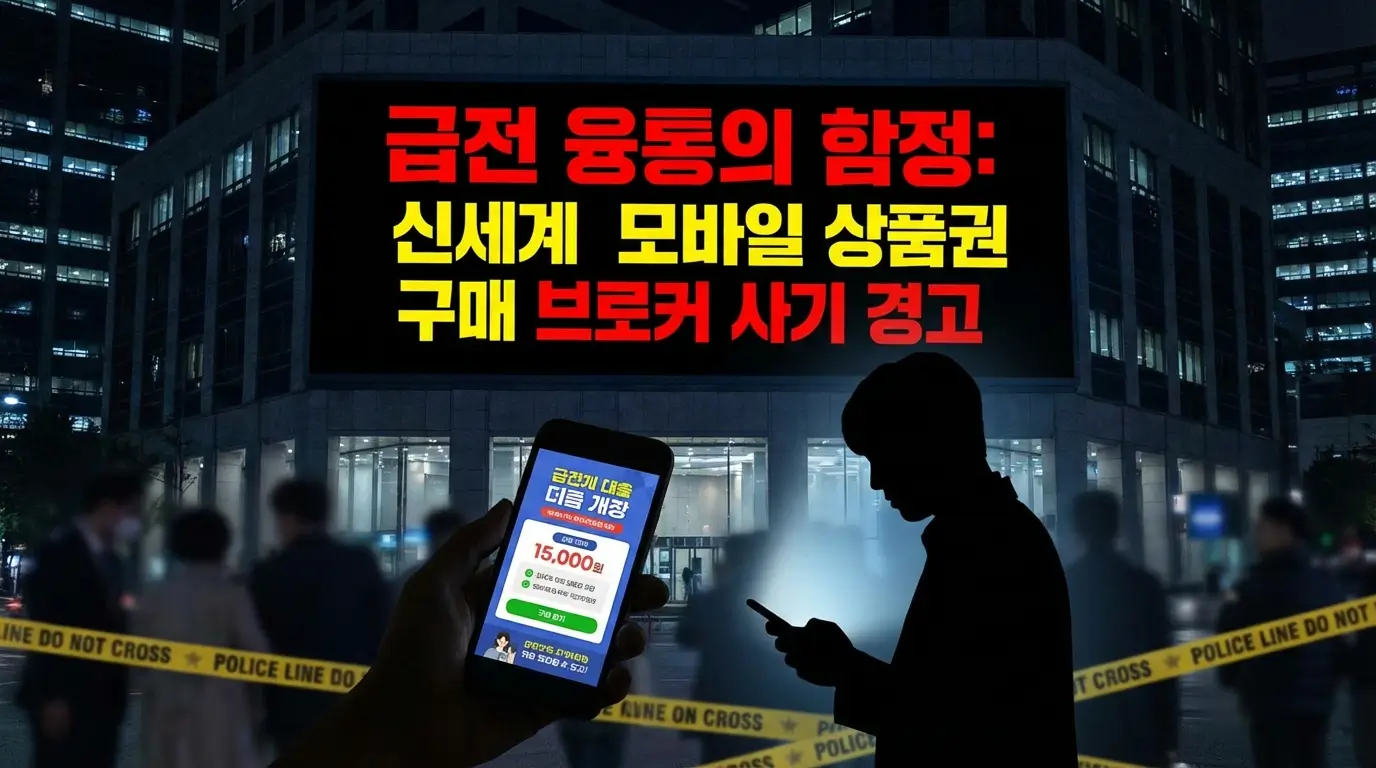 급전 융통의 함정 신세계 모바일 상품권 구매 브로커 사기 경고