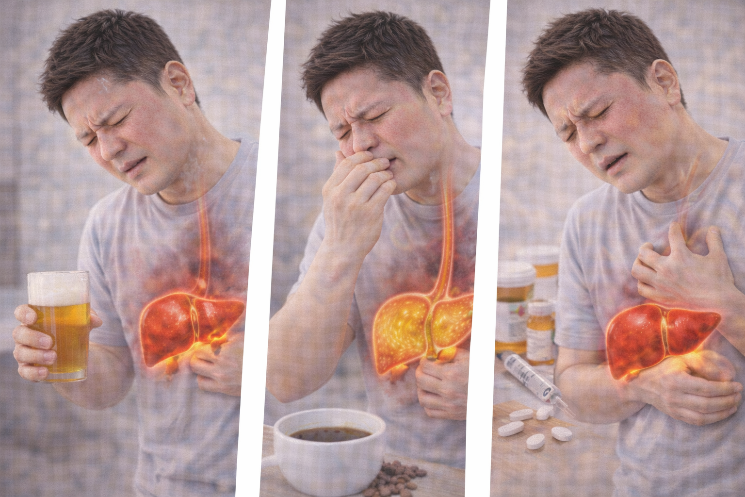 간수치상승원인 3대요인(술,지방간,약)