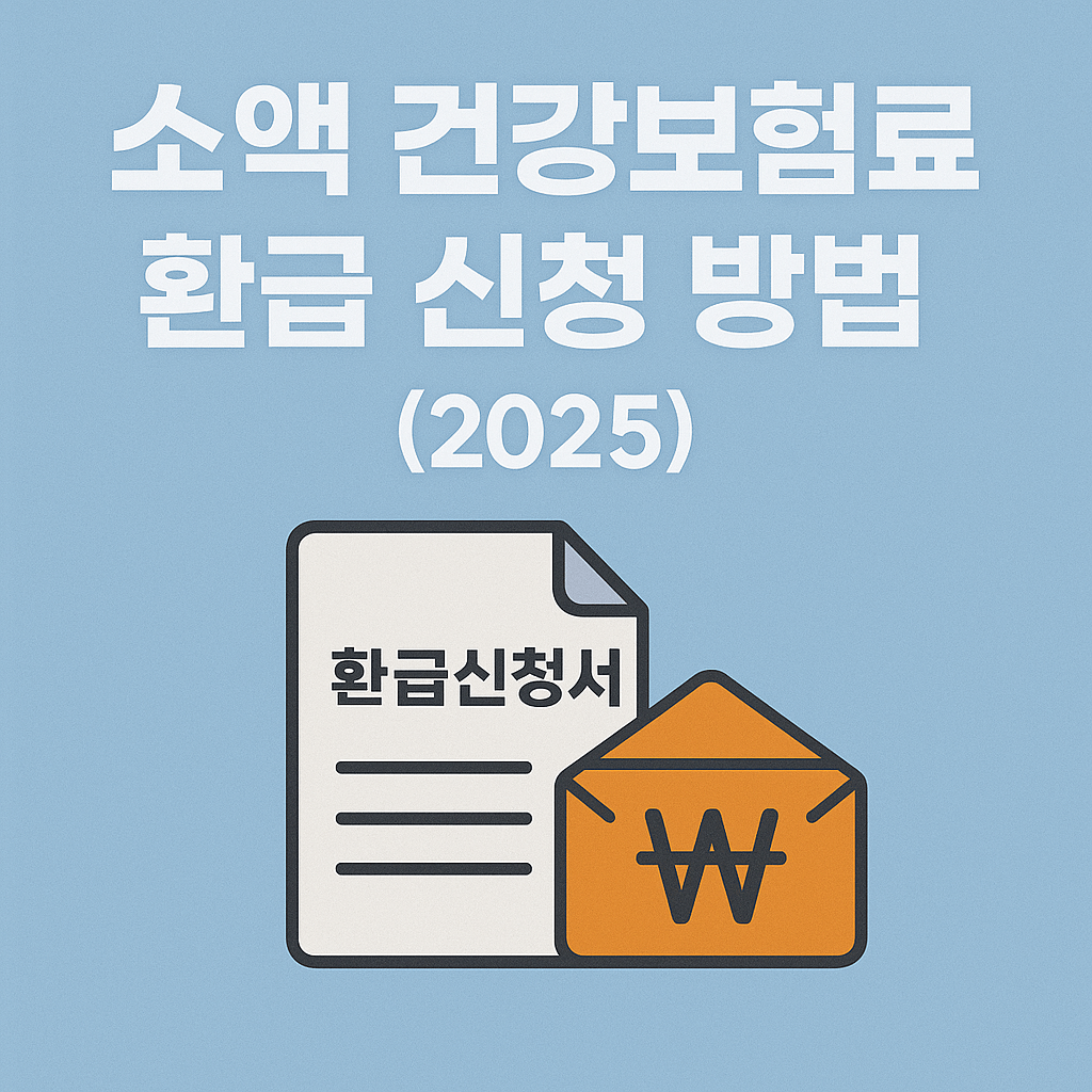 소액 건강보험료 환급 신청 방법