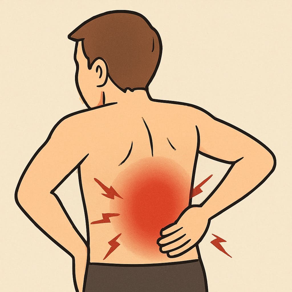 허리 통증 일러스트