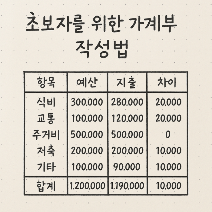 불렛저널을 활용한 초보자를 위한 가계부 작성법 (예산 관리 &amp; 저축 목표)