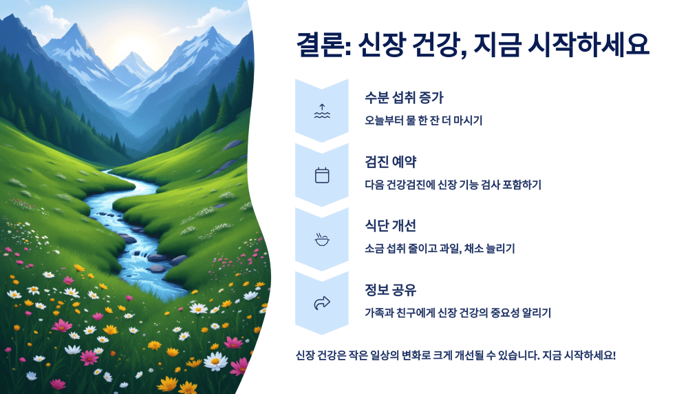 결론: 신장 건강, 지금 시작하세요