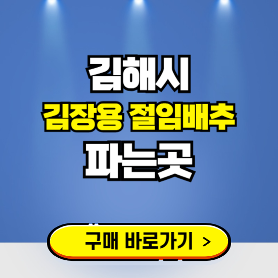 김해시 절임배추 사전예약 구입하는곳 ❘ 김장배추 파는곳 가격보기