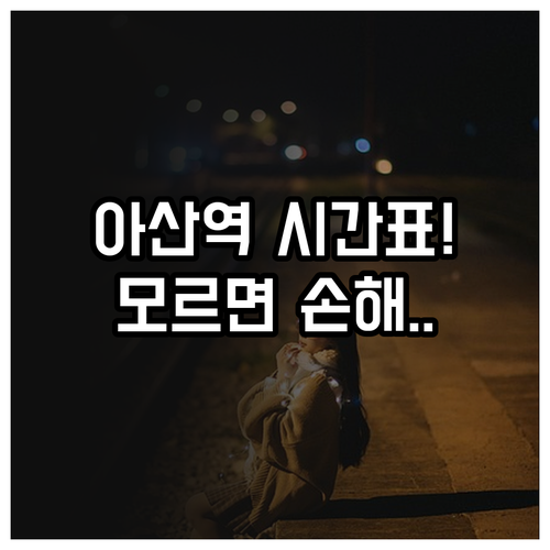 아산역 1호선 장항선 시간표와 천안아..