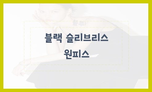 블랙 슬리브리스 원피스