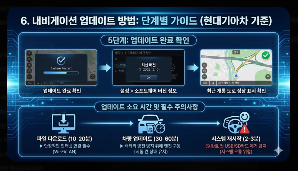 내비게이션 맵 업데이트 시기