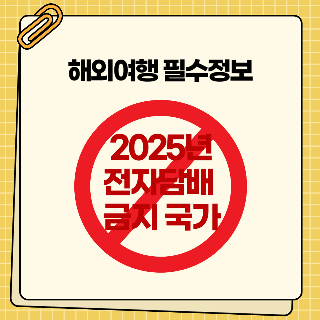 전자담배 금지 국가 총정리 (2025년 최신) 썸네일