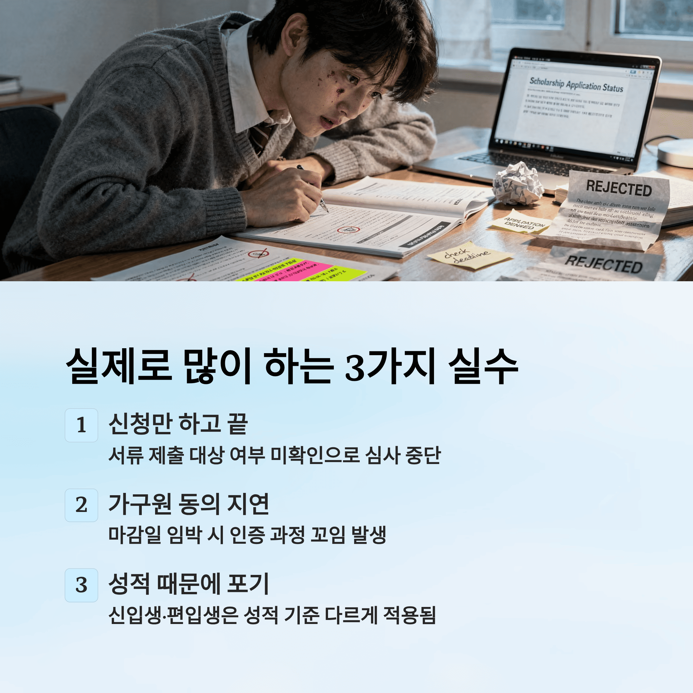 국가 장학금, 신청했는데도 탈락하는 이유
