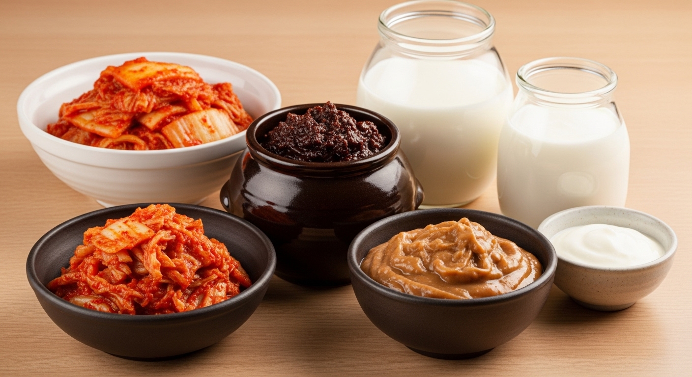 (김치, 된장, 청국장, 요거트, 요구르트)