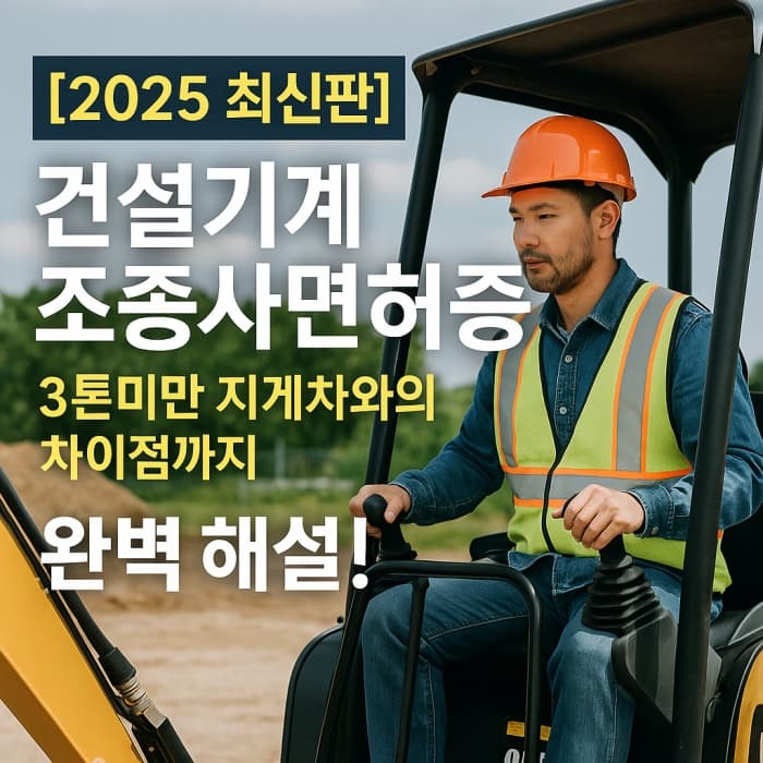 2025 건설기계조종사면허증 완벽 해설 - 자격증과 면허증은 다릅니다.