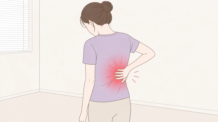 오른쪽 등 통증이 의심되는병