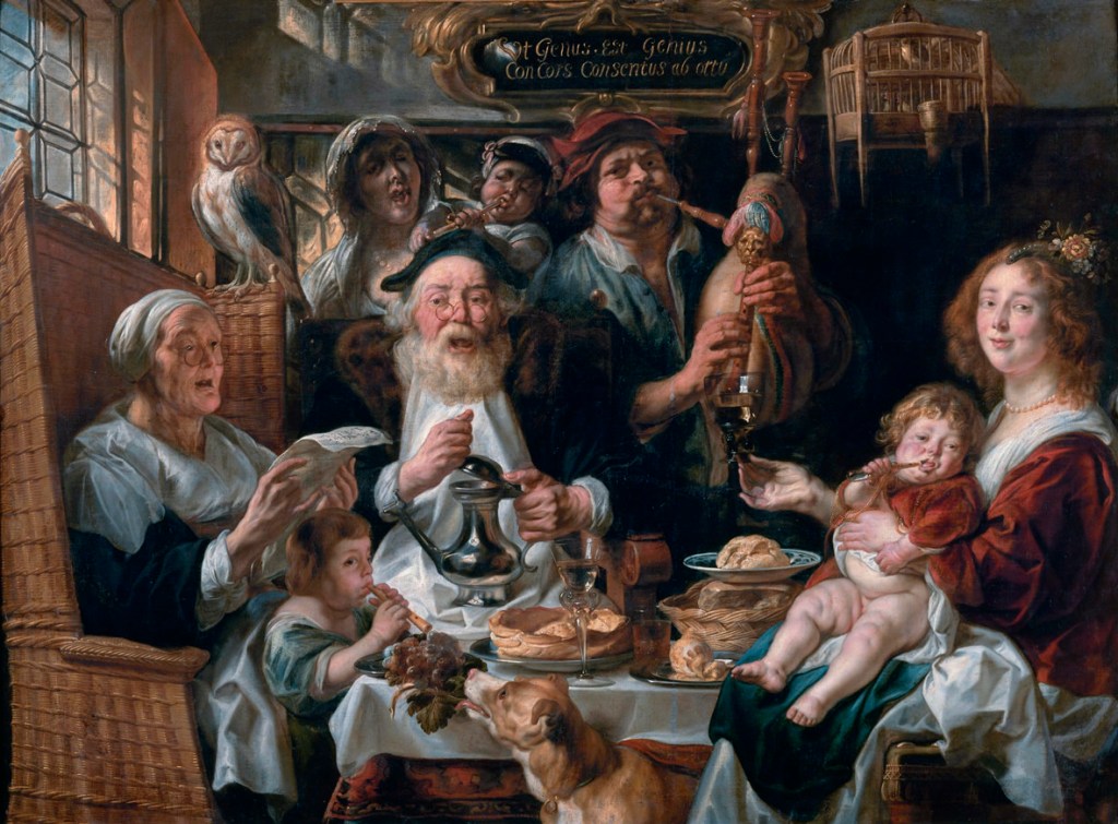 As the Old Sing, So the Young Pipe by Jacob Jordaens ❘ Source: Jacob Jordaens, Public domain, via Wikimedia Commons