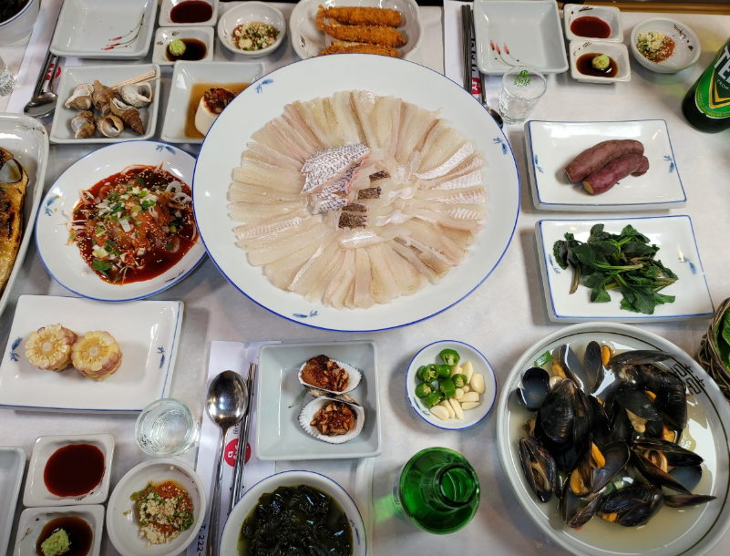 정자참가자미 대표 메뉴