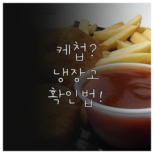 냉장고 케첩 상태 확인하는 3가지 방..