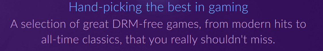 gog.com의 엄선된 게임들