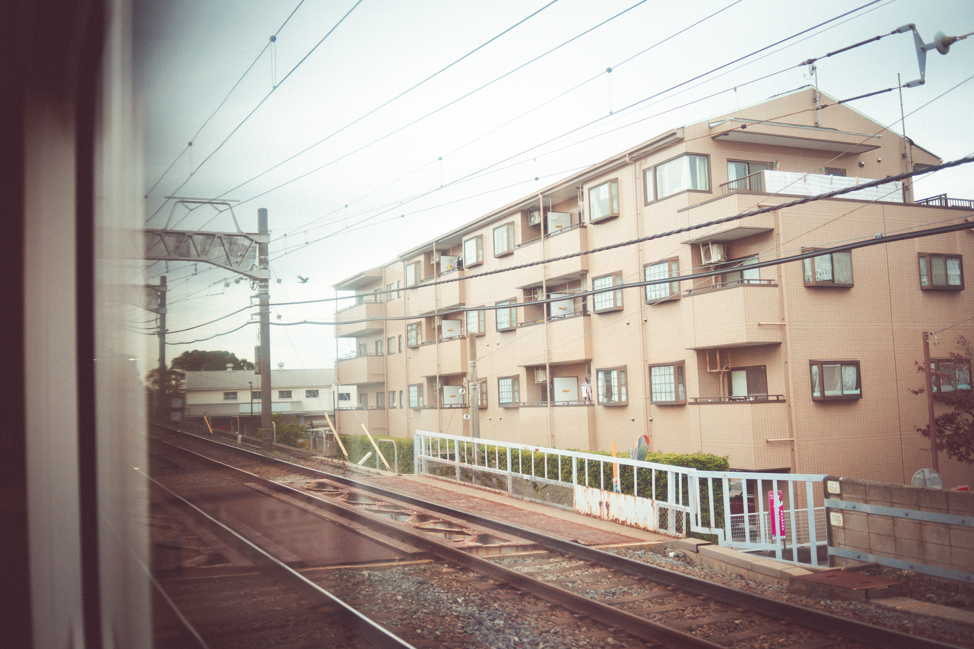 도쿄 시내로 들어가는 열차 안