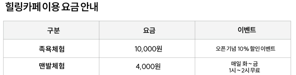 눈내림 별내림 불빛축제 산들소리 요금
