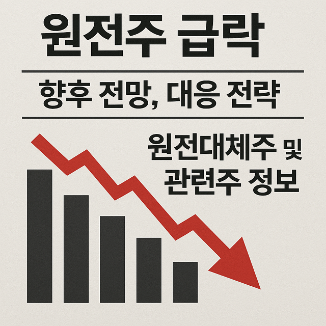 원전주 급락, 향후 전망, 대응 전략, 원전대체주 및 관련주 정보
