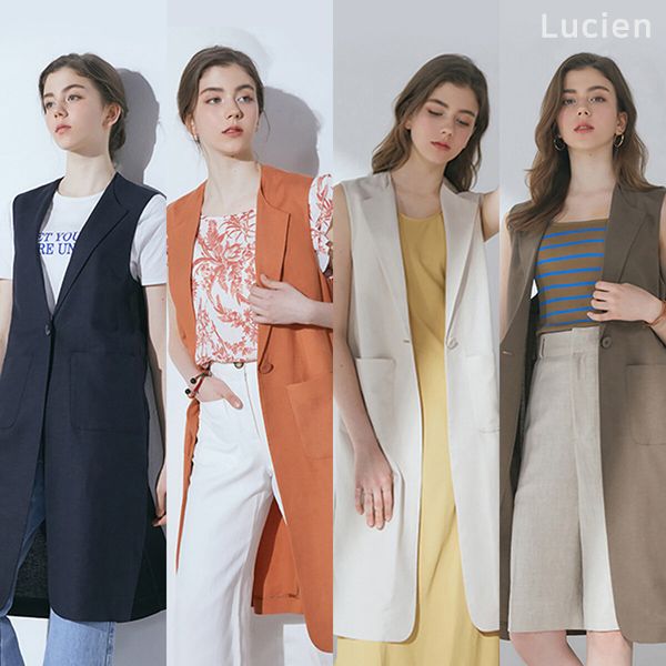 루시앙 여성 린넨 인견 롱베스트