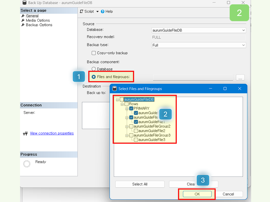 파일 그룹을 선택하세요.