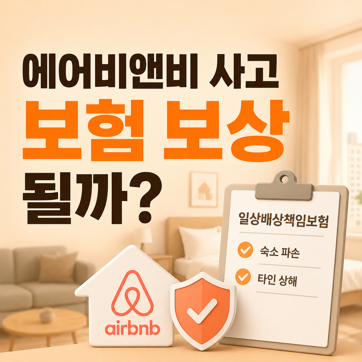 에어비앤비 숙박 중 발생한 사고의 일상배상책임보험 보상 가능 여부
