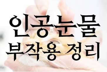 인공눈물 부작용 정리