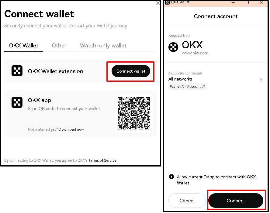 OKX 지갑 web3 연결하기