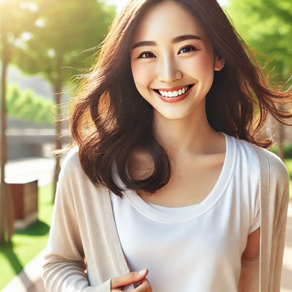 부신피로 극복 후 활기를 되찾은 동양인 여성
