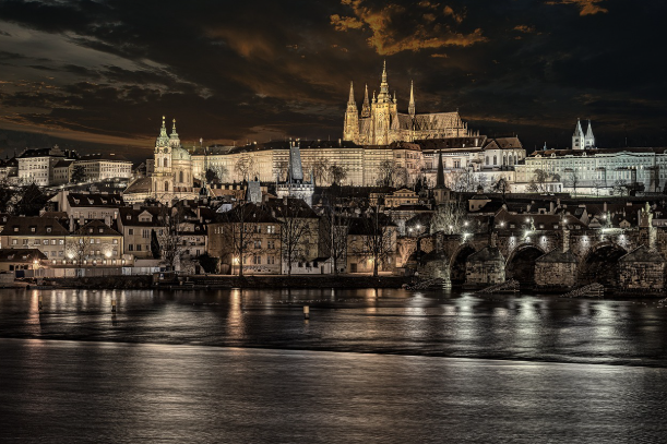 체코 프라하 야경 사진