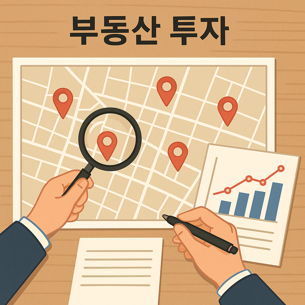 부동산 투자자를 위한 지도 분석 장면