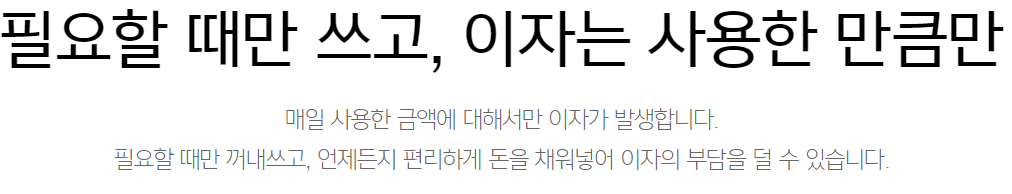 카카오뱅크 마이너스통장 대출