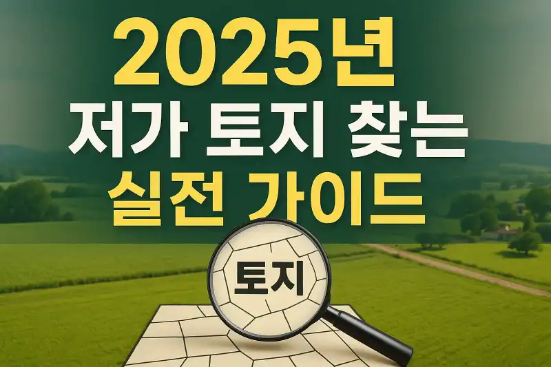 2025년 저가 토지 찾는 실전 가이드