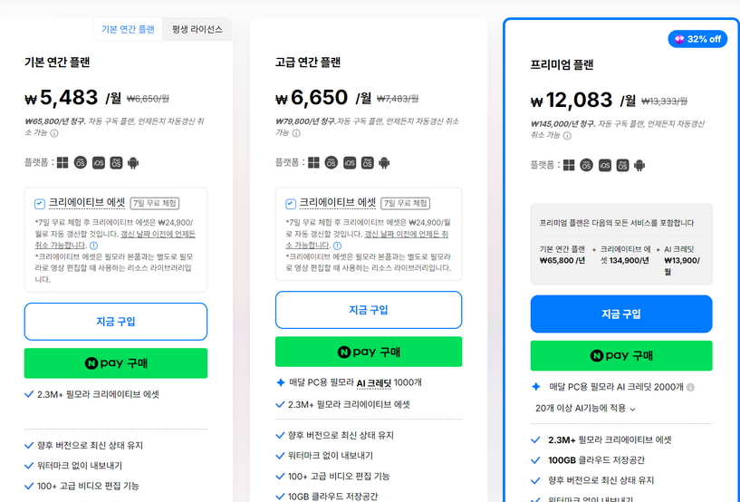 7일 무료 체험이 문제