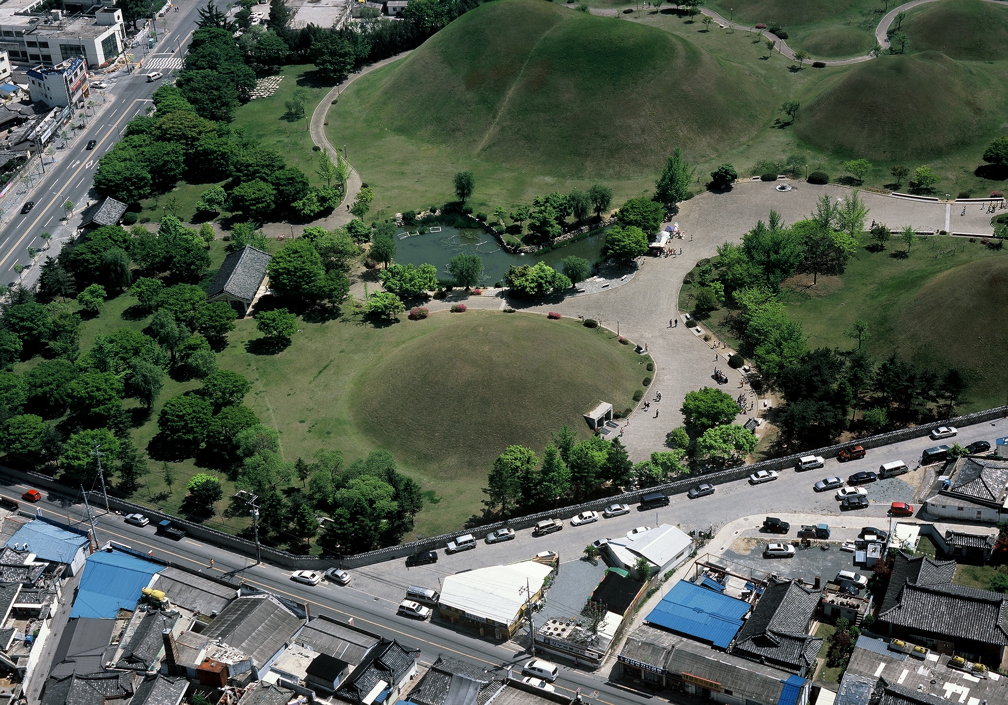 Cheonmachong Tomb from the sky
