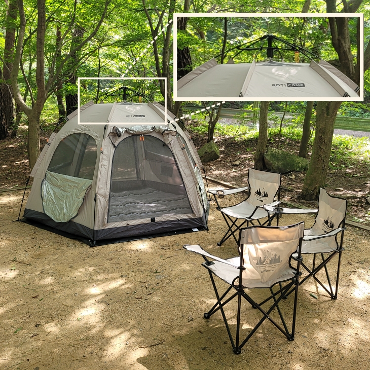 로티캠프 폴대식 원터치 텐트
