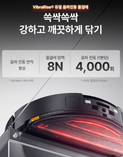로보락 S9&nbsp;MaxV&nbsp;Ultra 초강력흡입력