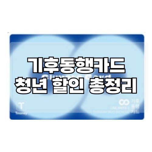 기후동행카드-청년-할인-총정리