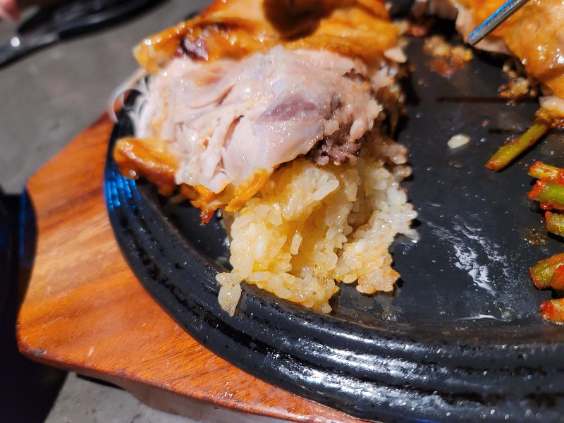 구도로통닭 누룽지 밥