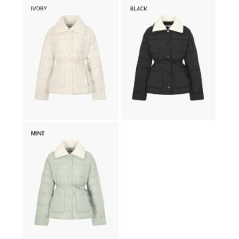 나이스클랍 니트 카라 경량 구스 다운 A224PWD905