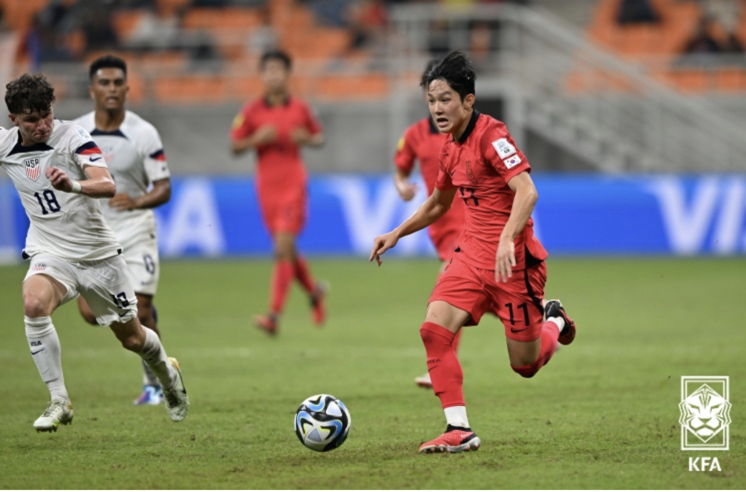 한국#44; 팔레스타인 축구 경기 홍보 포스터