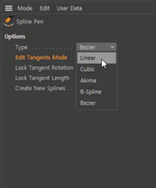 타입을 Linear로 바꿔준다