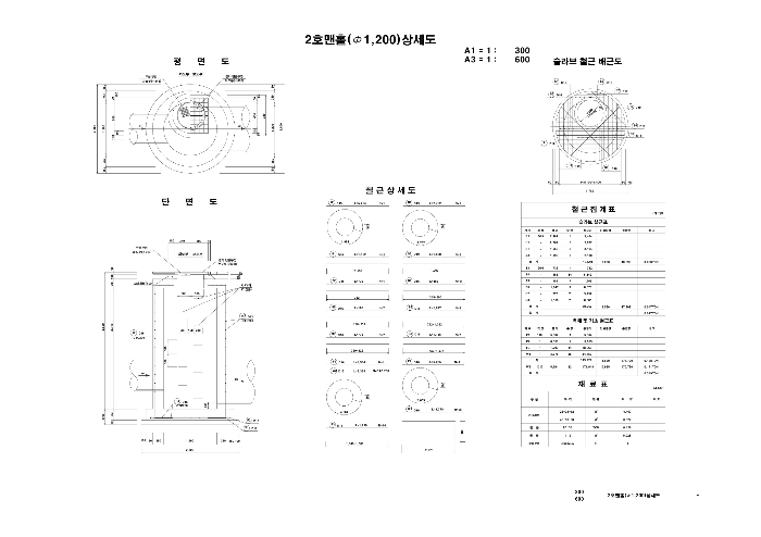 맨홀 상세도(2호맨홀)