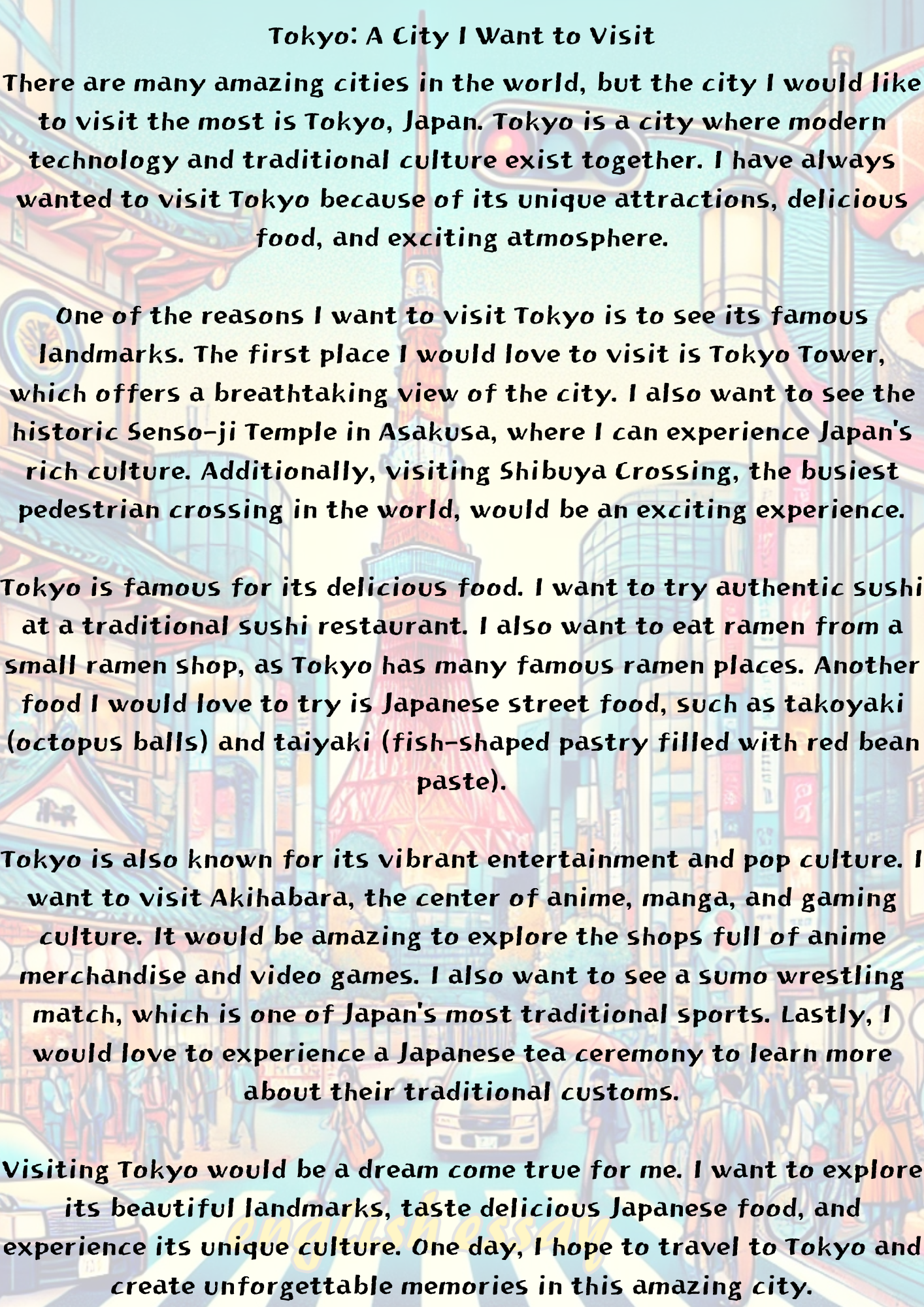 A City I Would Like to Visit