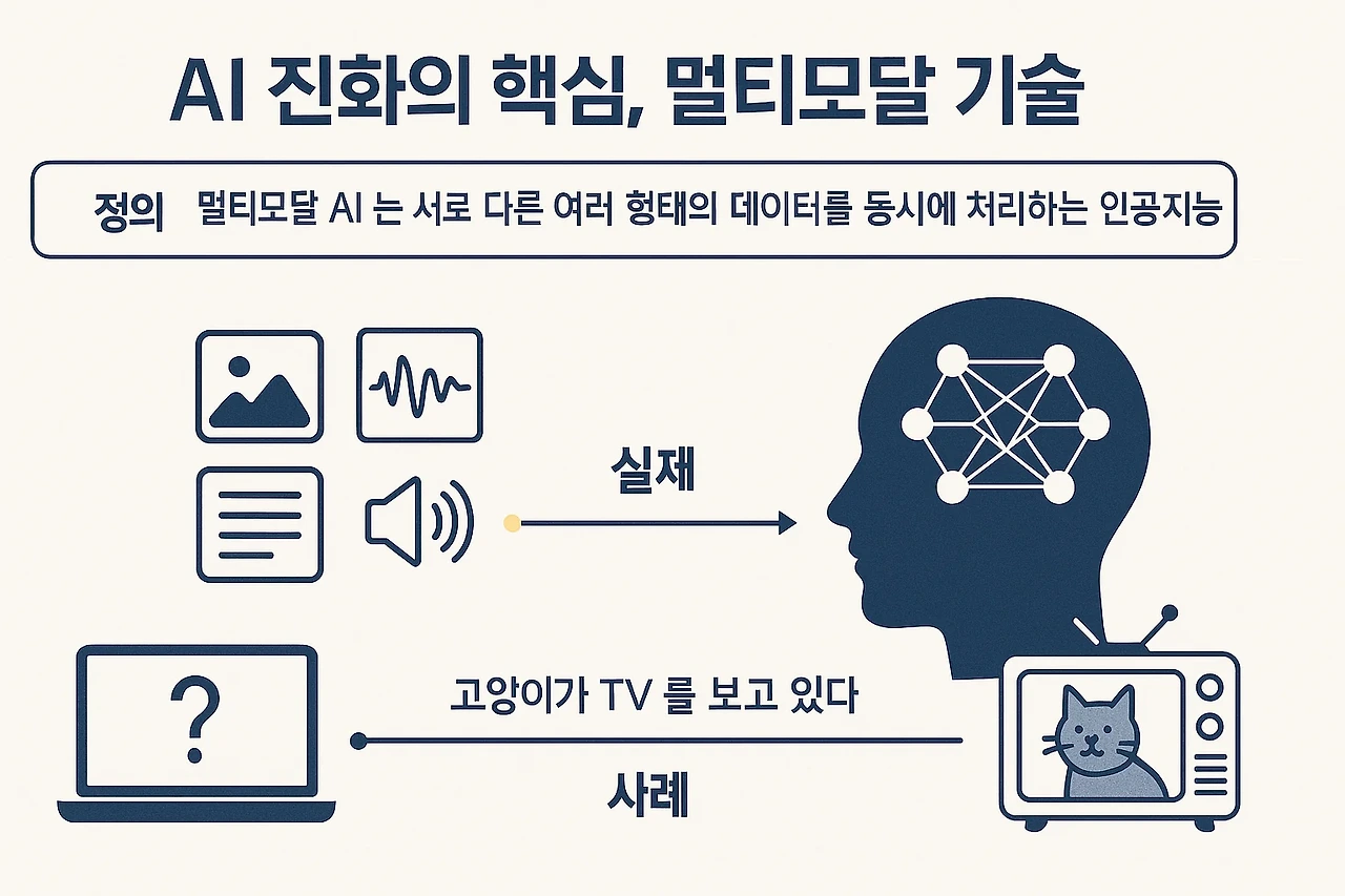 AI 멀티모달 기술을 설명하는 이미지