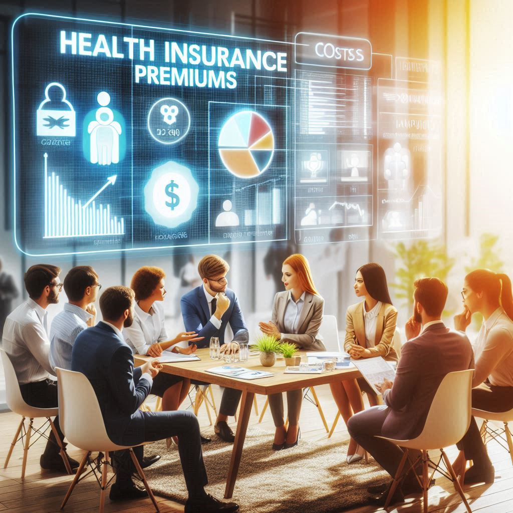 사람들이 모여서 건강보험에 대해 논의하는 모습