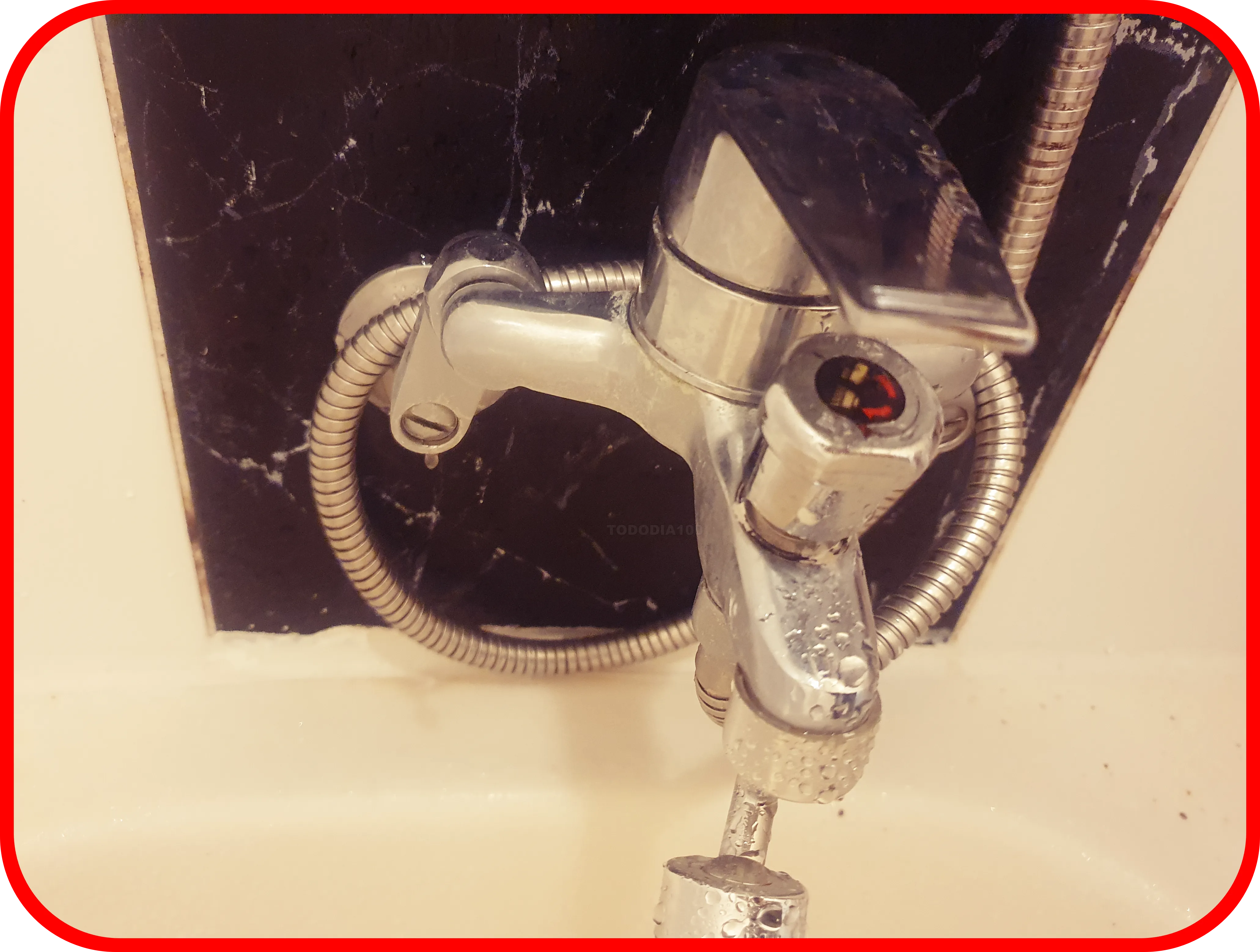 샤워기 수전 나사 부분 조절하기